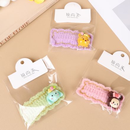 Long color wool cartoon BB clip